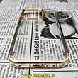 قاب گوشی iPhone 14 Pro آیفون طرح پشت طلق شیشه ای شفاف اورجینال برند CASE MATE طلایی کد 39