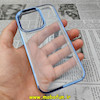 قاب گوشی iPhone 14 Pro آیفون طرح پشت طلق شیشه ای شفاف اورجینال برند CASE MATE آبی کد 42