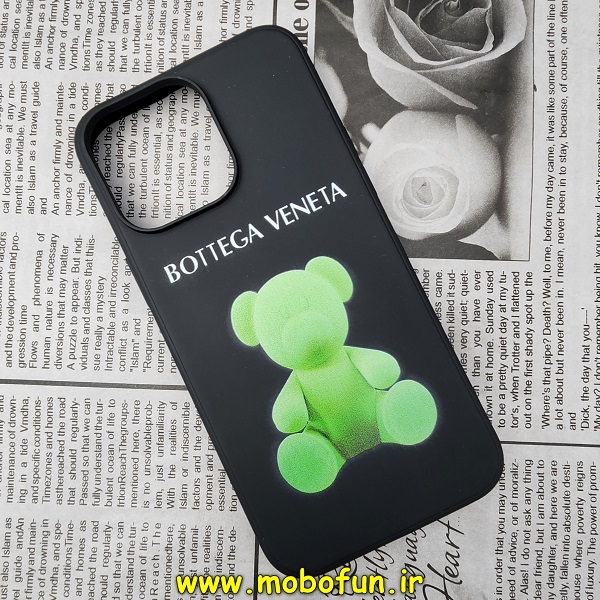 قاب گوشی iPhone 14 Pro Max آیفون سیلیکونی ژله ای طرح خرسی تدی TEDi مشکی کد 60