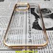 قاب گوشی iPhone 14 Pro Max آیفون طرح پشت طلق شیشه ای شفاف اورجینال برند CASE MATE طلایی کد 77