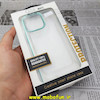 قاب گوشی iPhone 14 Pro Max آیفون طرح پشت طلق شیشه ای شفاف اورجینال برند CASE MATE سبز روشن کد 79