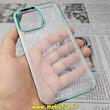قاب گوشی iPhone 14 Pro Max آیفون طرح پشت طلق شیشه ای شفاف اورجینال برند CASE MATE سبز روشن کد 79
