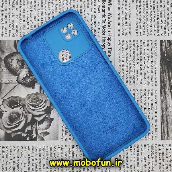قاب گوشی Redmi 9C - Redmi 10A - Poco C3 شیائومی سیلیکونی اورجینال سورا SORA پاک کنی درجه یک زیربسته محافظ لنز دار آبی کد 161
