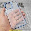 قاب گوشی iPhone 14 Pro Max آیفون طرح پشت طلق شیشه ای شفاف اورجینال برند CASE MATE آبی کد 91