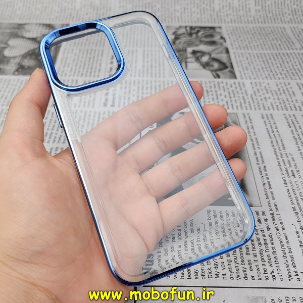 قاب گوشی iPhone 14 Pro Max آیفون طرح پشت طلق شیشه ای شفاف اورجینال برند CASE MATE آبی کد 91