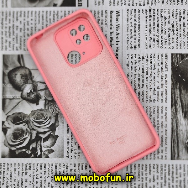 قاب گوشی Redmi 10C - Poco C40 شیائومی سیلیکونی اورجینال سورا SORA پاک کنی درجه یک زیربسته محافظ لنز دار گلبهی کد 90