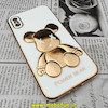 قاب گوشی iPhone X - iPhone XS آیفون طرح ژله ای مای کیس خرس طلایی تدی برجسته POWER BEAR محافظ لنز دار سفید کد 369