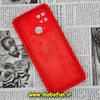 قاب گوشی Redmi 10C - Poco C40 شیائومی سیلیکونی اورجینال سورا SORA پاک کنی درجه یک زیربسته محافظ لنز دار قرمز کد 92