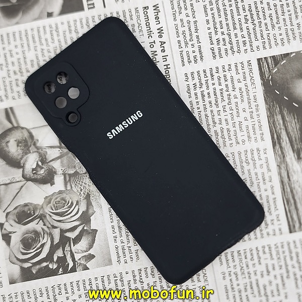قاب گوشی Galaxy A12 - Galaxy M12 - Galaxy F12 سامسونگ سیلیکونی اورجینال سورا SORA پاک کنی درجه یک زیربسته محافظ لنز دار مشکی کد 896