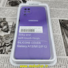 قاب گوشی Galaxy A12 - Galaxy M12 - Galaxy F12 سامسونگ سیلیکونی اورجینال سورا SORA پاک کنی درجه یک زیربسته محافظ لنز دار ارغوانی کد 898