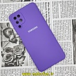 قاب گوشی Galaxy A12 - Galaxy M12 - Galaxy F12 سامسونگ سیلیکونی اورجینال سورا SORA پاک کنی درجه یک زیربسته محافظ لنز دار ارغوانی کد 898