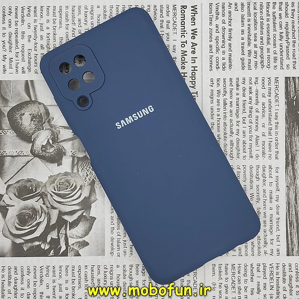 قاب گوشی Galaxy A12 - Galaxy M12 - Galaxy F12 سامسونگ سیلیکونی اورجینال سورا SORA پاک کنی درجه یک زیربسته محافظ لنز دار سرمه ای کد 899