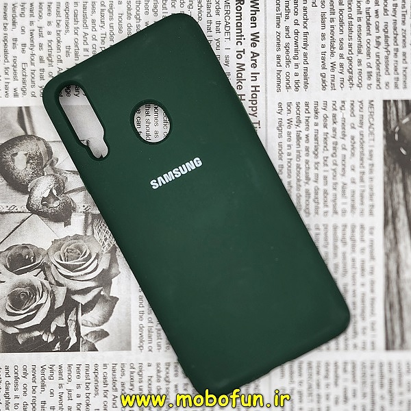 قاب گوشی Galaxy A20S سامسونگ سیلیکونی اورجینال سورا SORA پاک کنی درجه یک زیربسته سبز یشمی کد 473