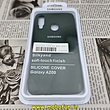 قاب گوشی Galaxy A20S سامسونگ سیلیکونی اورجینال سورا SORA پاک کنی درجه یک زیربسته سبز یشمی کد 473