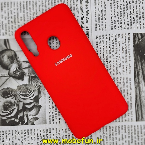 قاب گوشی Galaxy A20S سامسونگ سیلیکونی اورجینال سورا SORA پاک کنی درجه یک زیربسته قرمز کد 476