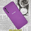 قاب گوشی Galaxy A30S - Galaxy A50S - Galaxy A50 سامسونگ سیلیکونی اورجینال سورا SORA پاک کنی درجه یک زیربسته محافظ لنز دار بنفش کد 705