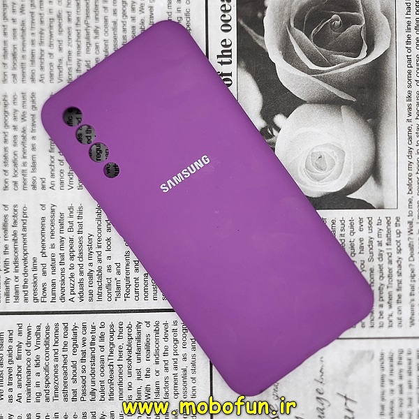 قاب گوشی Galaxy A30S - Galaxy A50S - Galaxy A50 سامسونگ سیلیکونی اورجینال سورا SORA پاک کنی درجه یک زیربسته محافظ لنز دار بنفش کد 705