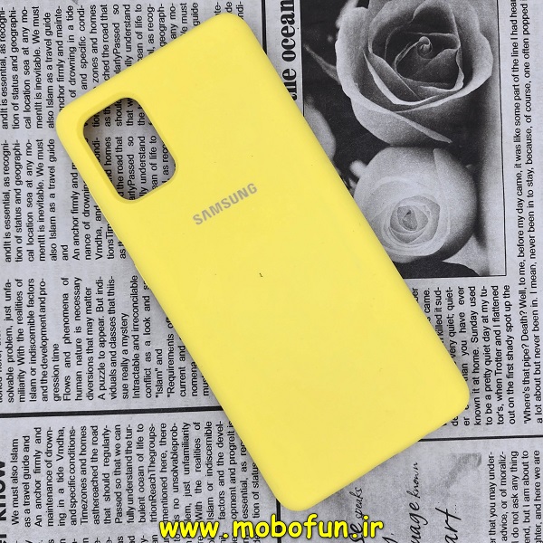 قاب گوشی Galaxy A71 سامسونگ سیلیکونی اورجینال سورا SORA پاک کنی درجه یک زیربسته زرد کد 447