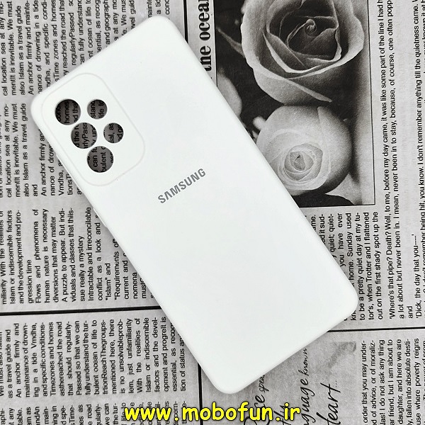 قاب گوشی Galaxy A73 5G سامسونگ سیلیکونی اورجینال سورا SORA پاک کنی درجه یک زیربسته محافظ لنز دار سفید کد 272