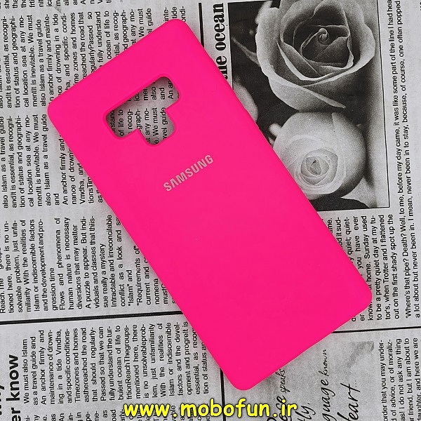 قاب گوشی Galaxy Note 9 سامسونگ سیلیکونی اورجینال سورا SORA پاک کنی درجه یک زیربسته صورتی فانتزی کد 102