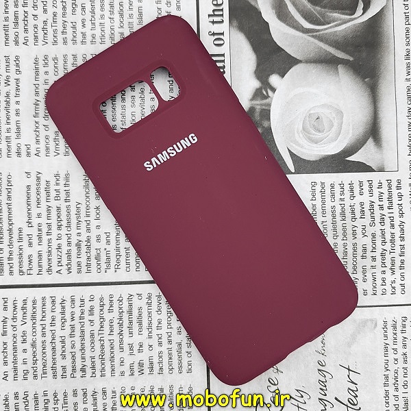 قاب گوشی Galaxy S8 سامسونگ سیلیکونی اورجینال سورا SORA پاک کنی درجه یک زیربسته عنابی کد 68