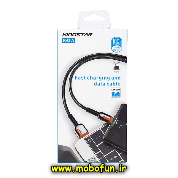 مشخصات و خرید کابل شارژ USB به MicroUSB کینگ استار KingStar مدل K42 A طول 1 متر ، خرید کابل شارژ USB به MicroUSB کینگ استار KingStar مدل K42 A طول 1 متر از فروشگاه موبوفان ، قیمت کابل شارژ USB به MicroUSB کینگ استار KingStar مدل K42 A طول 1 متر