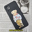 قاب گوشی Galaxy A12 - Galaxy M12 - Galaxy F12 سامسونگ سیلیکونی ژله ای طرح خرسی تدی Tedi مشکی کد 915