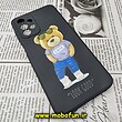 قاب گوشی Galaxy A23 4G سامسونگ سیلیکونی ژله ای محافظ لنز دار طرح خرسی تدی Tedi مشکی کد 233
