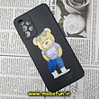 قاب گوشی Galaxy A23 4G سامسونگ سیلیکونی ژله ای محافظ لنز دار طرح خرسی تدی Tedi مشکی کد 233