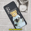 قاب گوشی Galaxy A33 5G سامسونگ سیلیکونی ژله ای محافظ لنز دار طرح خرسی تدی Tedi مشکی کد 272