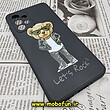 قاب گوشی Galaxy A33 5G سامسونگ سیلیکونی ژله ای محافظ لنز دار طرح خرسی تدی Tedi مشکی کد 273