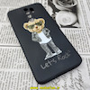 قاب گوشی Redmi Note 8 Pro شیائومی سیلیکونی ژله ای طرح خرسی تدی Tedi محافظ لنز دار مشکی کد 583
