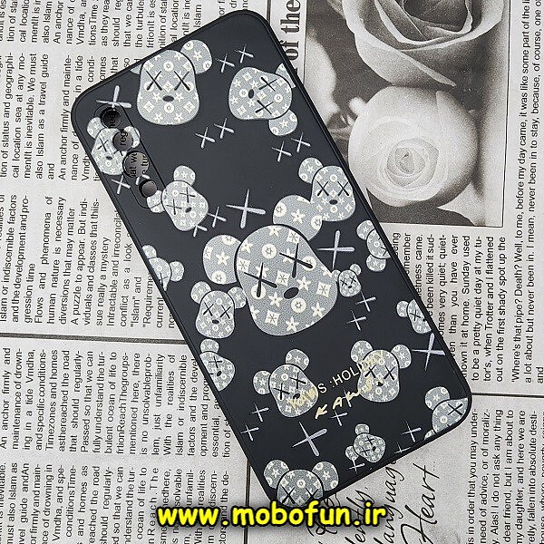 قاب گوشی Galaxy A30S - Galaxy A50S - Galaxy A50 سامسونگ سیلیکونی ژله ای محافظ لنز دار طرح خرس رباتی مشکی کد 720