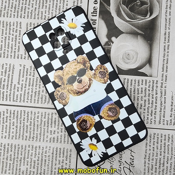 قاب گوشی Redmi Note 9S - Redmi Note 9 Pro شیائومی سیلیکونی ژله ای طرح خرسی تدی Tedi محافظ لنز دار مشکی کد 683
