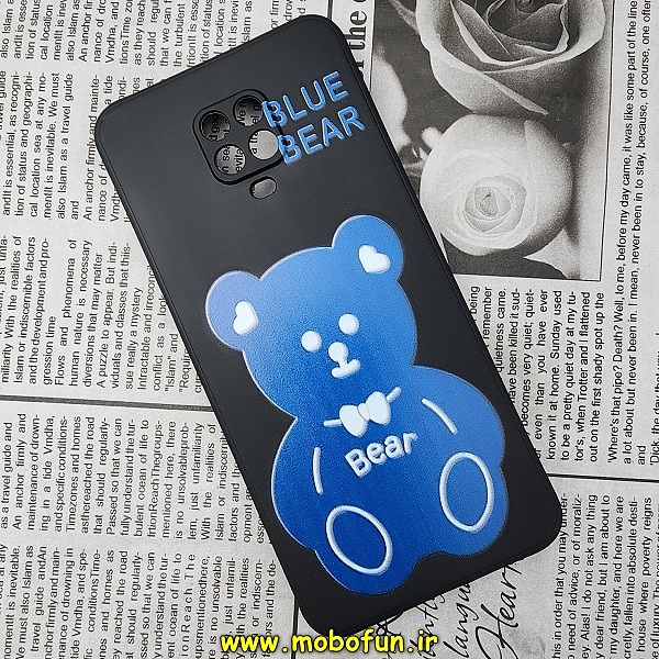قاب گوشی Redmi Note 9S - Redmi Note 9 Pro شیائومی سیلیکونی ژله ای طرح خرسی تدی Tedi محافظ لنز دار مشکی کد 684
