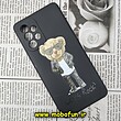 قاب گوشی Galaxy A53 5G سامسونگ سیلیکونی ژله ای محافظ لنز دار طرح خرسی تدی Tedi مشکی کد 333