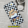 قاب گوشی Galaxy A53 5G سامسونگ سیلیکونی ژله ای محافظ لنز دار طرح خرسی تدی Tedi مشکی کد 345