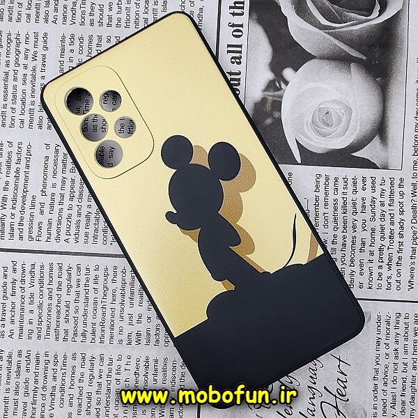 قاب گوشی Galaxy A53 5G سامسونگ سیلیکونی ژله ای محافظ لنز دار طرح میکی موس مشکی کد 346