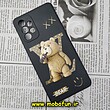 قاب گوشی Galaxy A73 5G سامسونگ سیلیکونی ژله ای محافظ لنز دار طرح خرسی تدی Tedi مشکی کد 281