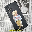قاب گوشی Galaxy A73 5G سامسونگ سیلیکونی ژله ای محافظ لنز دار طرح خرسی تدی Tedi مشکی کد 285