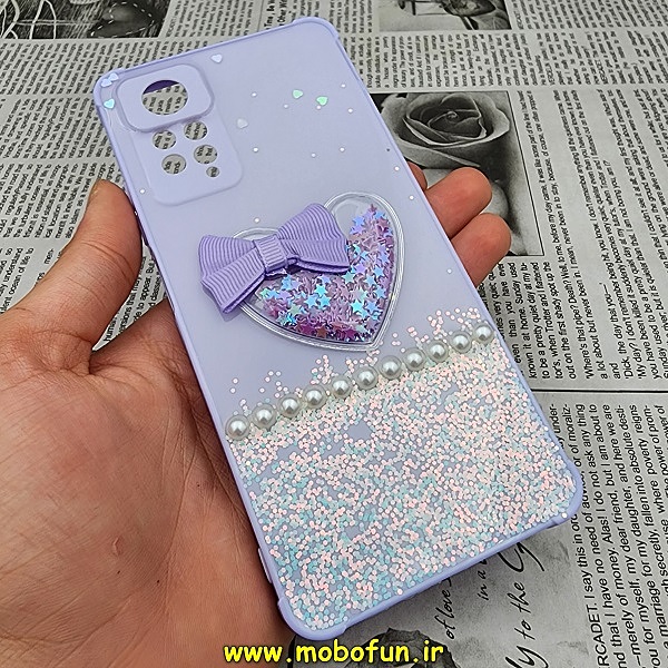 قاب گوشی Xiaomi Redmi Note 11 Pro 4G Global - Redmi Note 11 Pro 5G Global شیائومی طرح رزین قلبی مرواریدی محافظ لنز دار یاسی کد 295