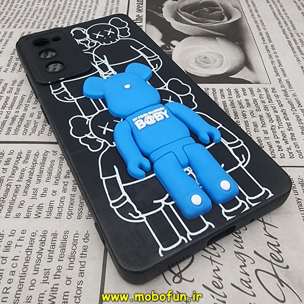 قاب گوشی Galaxy S20 FE سامسونگ طرح سیلیکونی ژله ای سه بعدی برجسته KAWS SUMMER محافظ لنز دار مشکی کد E24-176222