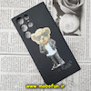 قاب گوشی Galaxy S22 Ultra سامسونگ سیلیکونی ژله ای طرح خرسی تدی Tedi مشکی کد 125