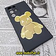 قاب گوشی Galaxy S22 Ultra سامسونگ سیلیکونی ژله ای طرح خرسی تدی Tedi مشکی کد 130