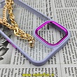 قاب گوشی iPhone 13 Pro آیفون اورجینال متال کیس Metal طرح پشت طلق شفاف دور سیلیکونی دستبندی کارتیر یاسی طلایی کد 281
