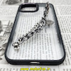قاب گوشی iPhone 13 Pro Max آیفون اورجینال متال کیس Metal طرح پشت طلق شفاف دور سیلیکونی دستبندی کارتیر مشکی کد 368