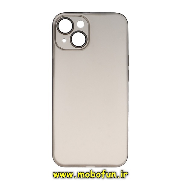 قاب گوشی iPhone 14 آیفون طرح ژله ای ساده بسیار سبک خاکستری محافظ لنز دار کد 46