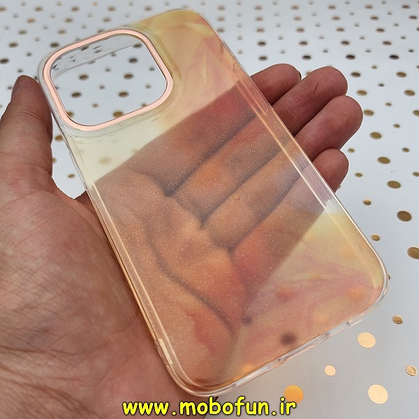 قاب گوشی iPhone 14 Pro آیفون آبرنگی اکلیلی طلقی شیشه ای اورجینال DIKEX شفاف کد 72