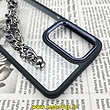 قاب گوشی Galaxy A33 5G سامسونگ اورجینال متال کیس Metal طرح پشت طلق شفاف دور سیلیکونی دستبندی کارتیر مشکی کد 271
