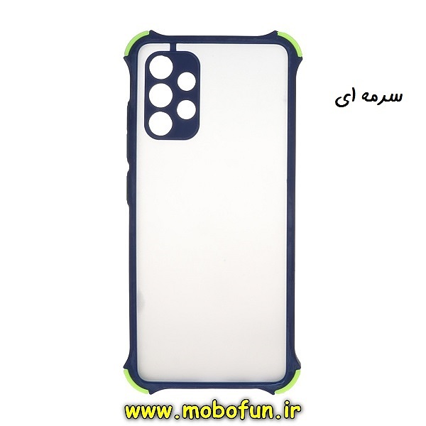 قاب گوشی Galaxy A52 4G - Galaxy A52 5G - Galaxy A52S سامسونگ طرح پشت مات محافظ لنزدار کپسولی ایربگ دار سرمه ای کد 892